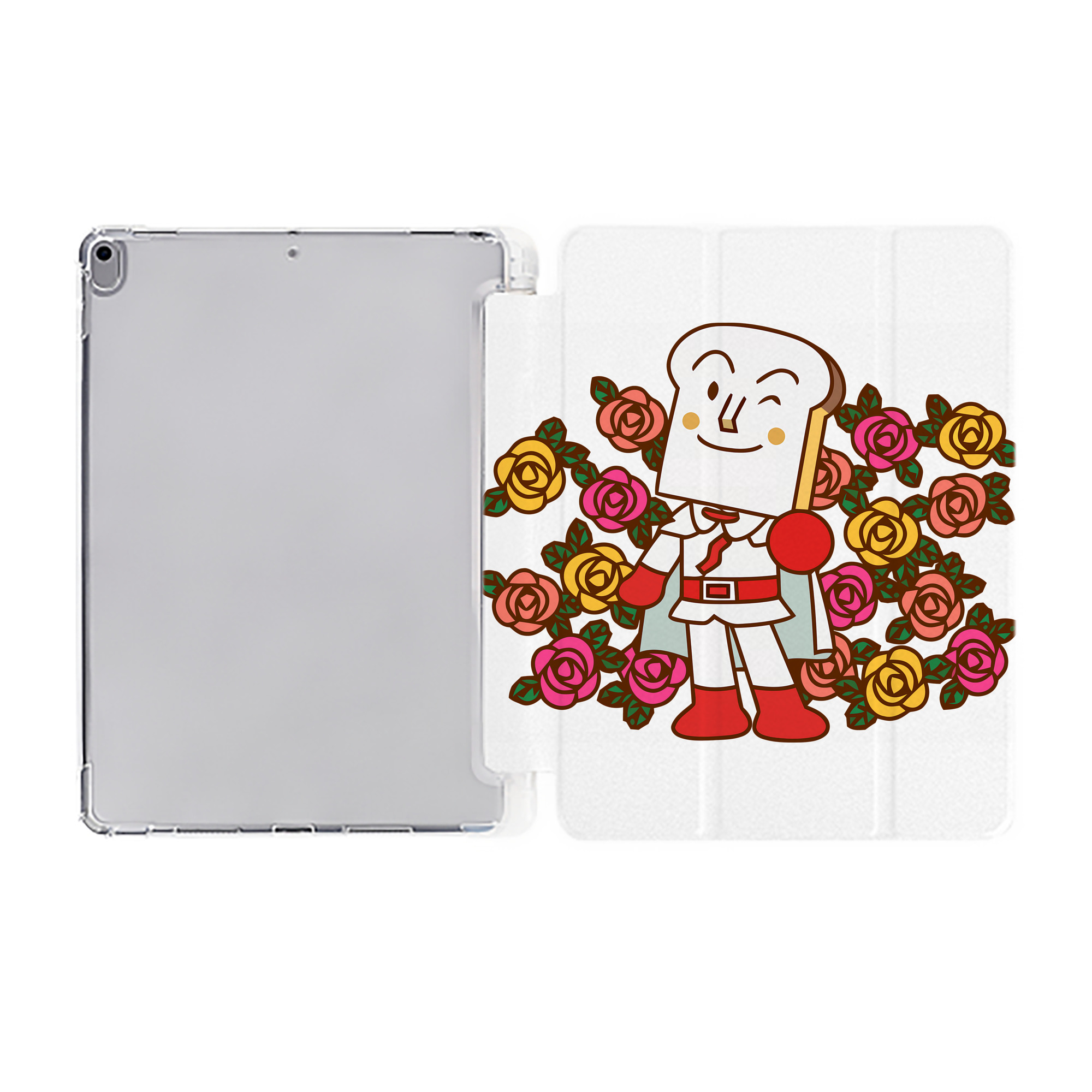 （画像用） アンパンマン Anpanman IPad ケース ペン収納付き 三つ折りスタンド PUレザー×シリコン 対応機種9.5/10.5/10.9インチ